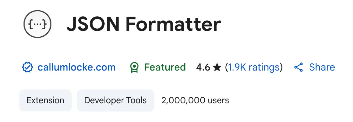 JSON formatter