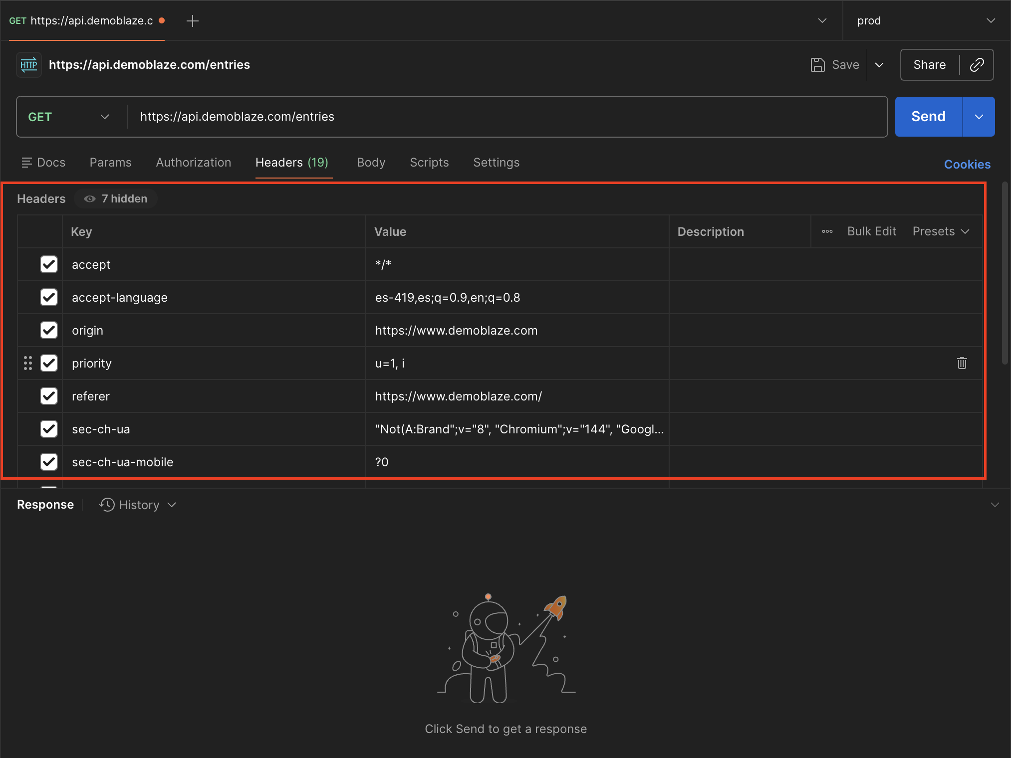 Step 6 - Copy curl from devtools