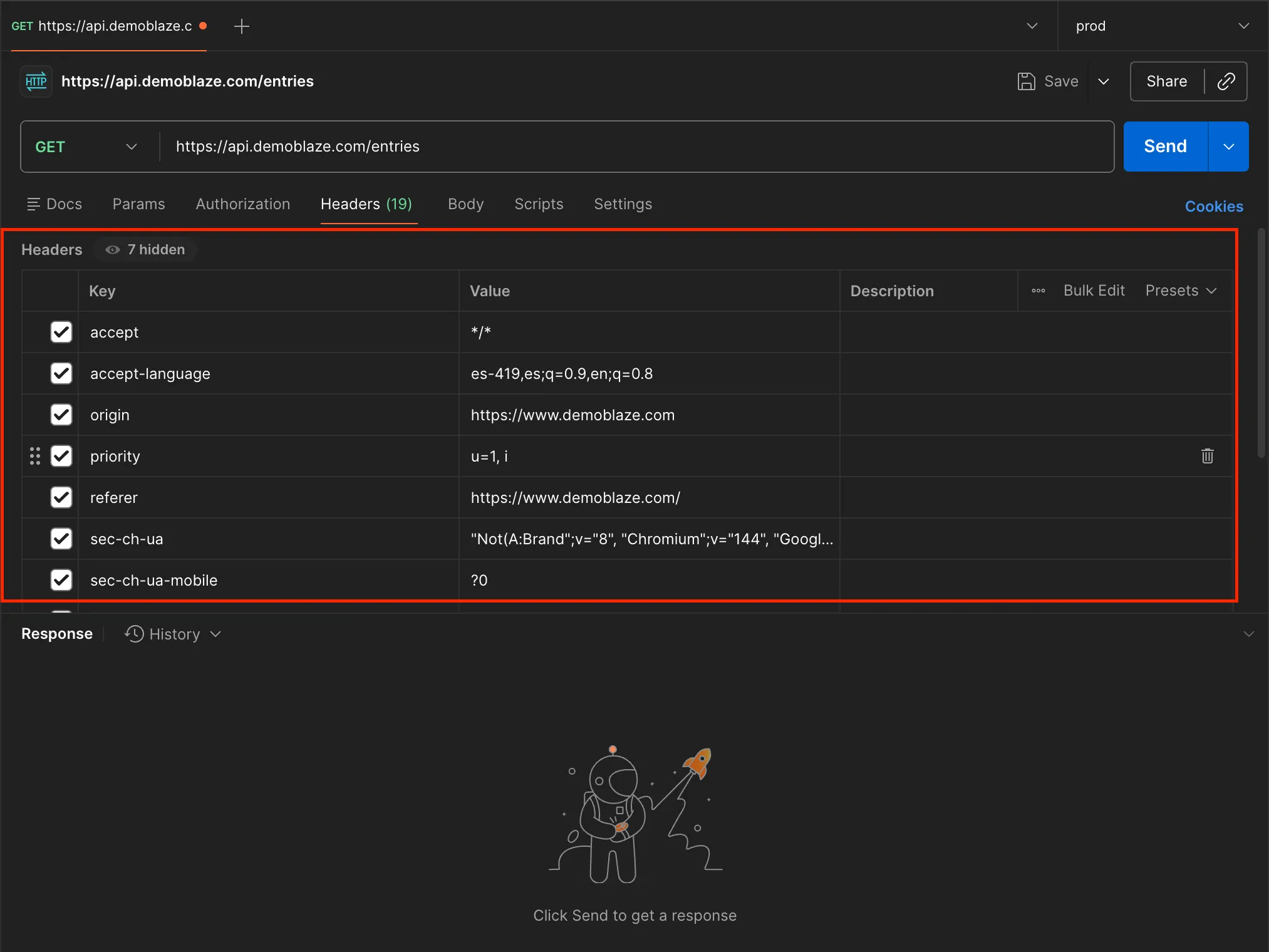 Step 6 - Copy curl from devtools
