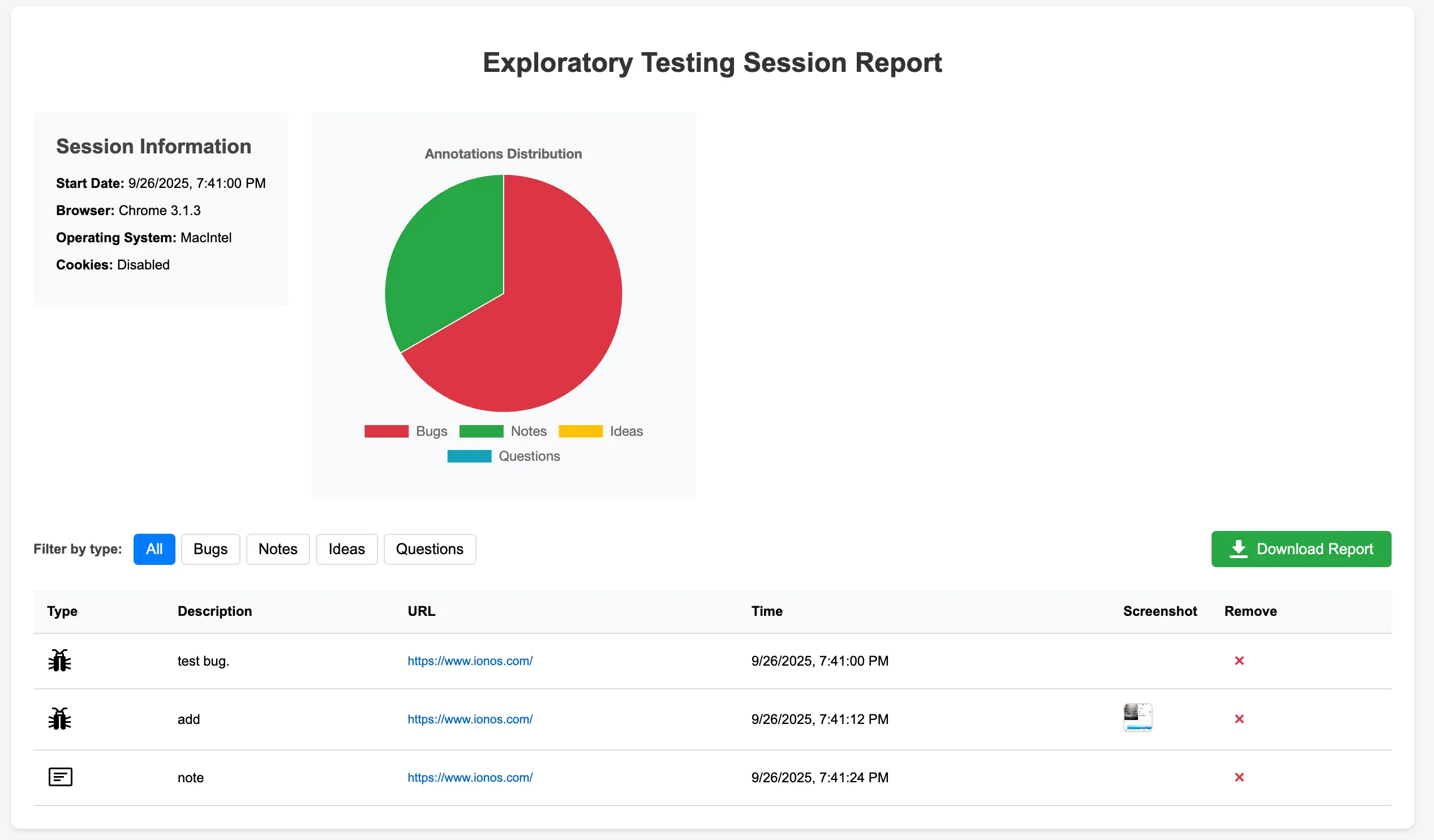 Exploratory Testing Sample 1