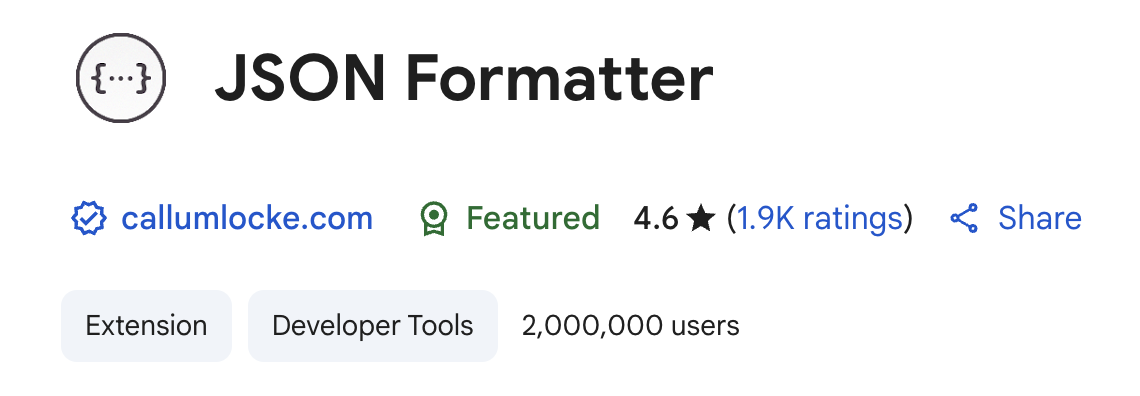 JSON Formatter